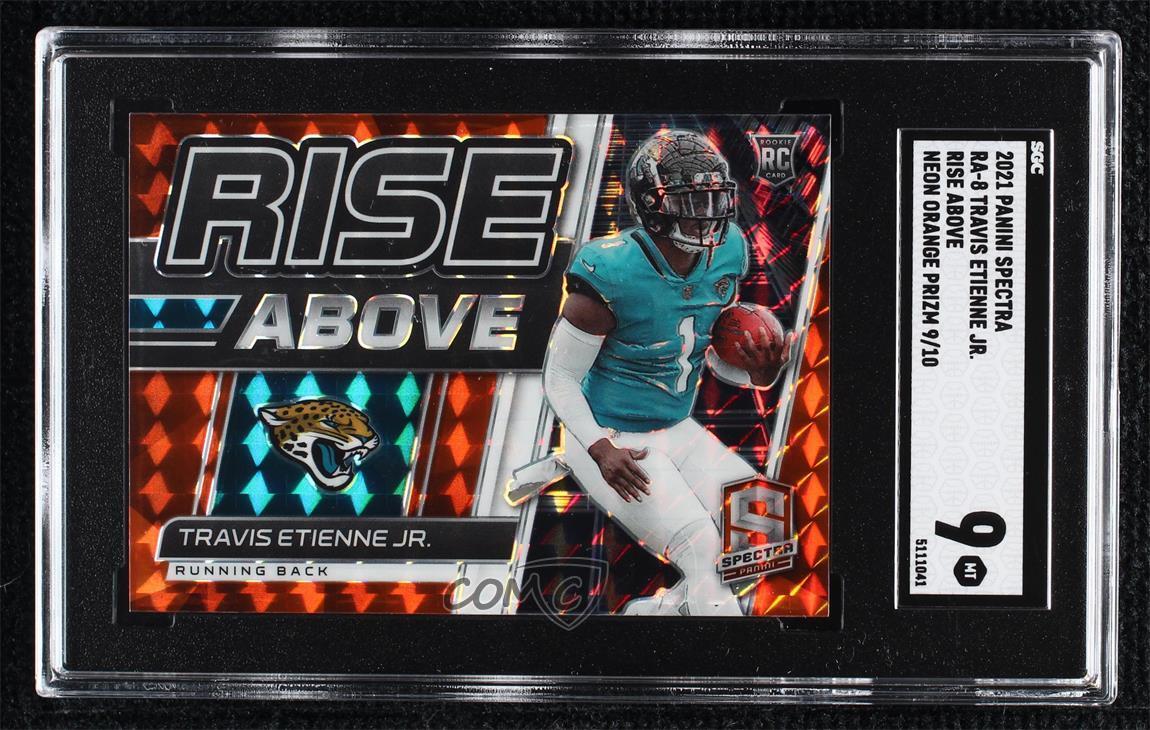 Travis Etienne Panini Spectra Rise Above #RA8 Neon Orange