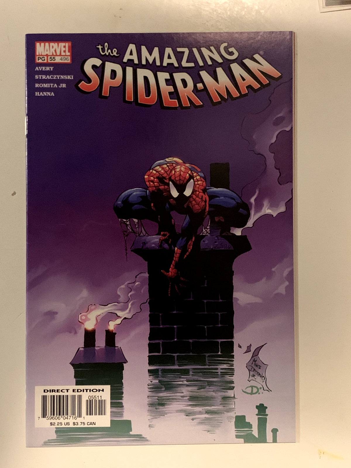 THE AMAZING SPIDER-MAN #55 LGY #496 NM MARVEL COMICS 2003 ASM
