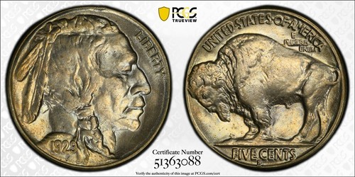 1929-S PCGS AU58 Buffalo Nickel 5c - Toned Circulated