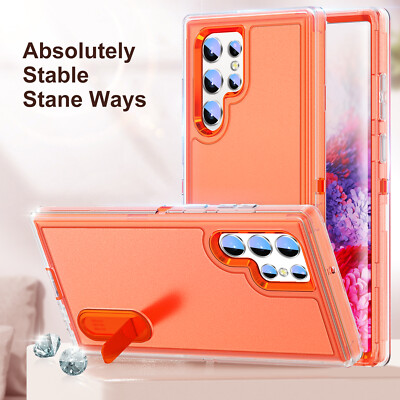 For Samsung Galaxy S26 S25 Ultra S24 S23 A54 Shockproof Hybrid Bracket Hard Case