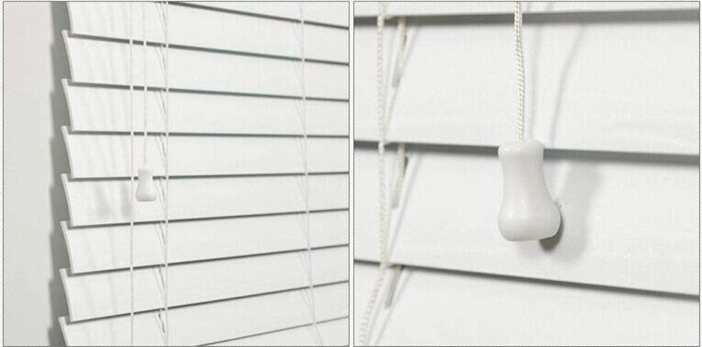 Faux wood wooden Blinds String and Tape Grey Blind 50 mm slats