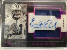 2018 Ezekiel Elliott Panini One Acetate Autograph Dual Patch /15 SEALED 🔥🔥 