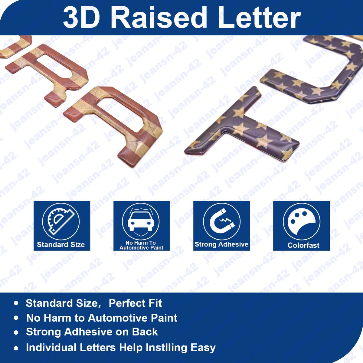 Tundra Trd Decal Black Reflective USA Flag Raised Letters For Toyota Tundra 2014-2021 Tailgate – 3D Domed Style Tundra Sticker - Foto 6