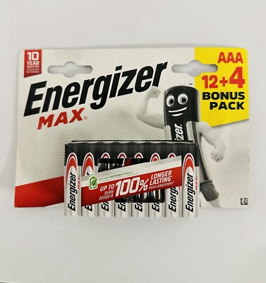 16St.  Multipack Energizer Max Micro (AAA) Batterie Alkali Mangan 1.5 V
