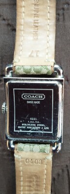 Coach Watch 0221 Water Resistant Square with Coach Logo  display picture 3