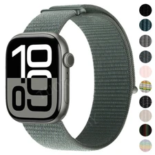Sport Nylon Loop Band Strap For Apple Watch Series 10 9 8 7 6 5 4 3 SE Ultra 2 1