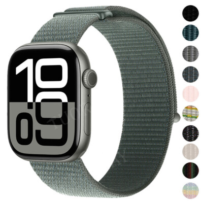Sport Nylon Loop Band Strap For Apple Watch Series 11 10 9 8 7 6 5 4 SE Ultra 3