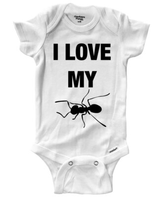 Infant Baby Bodysuit One-Piece Clothes Cute Gift Printed I Love My Aunt Auntie