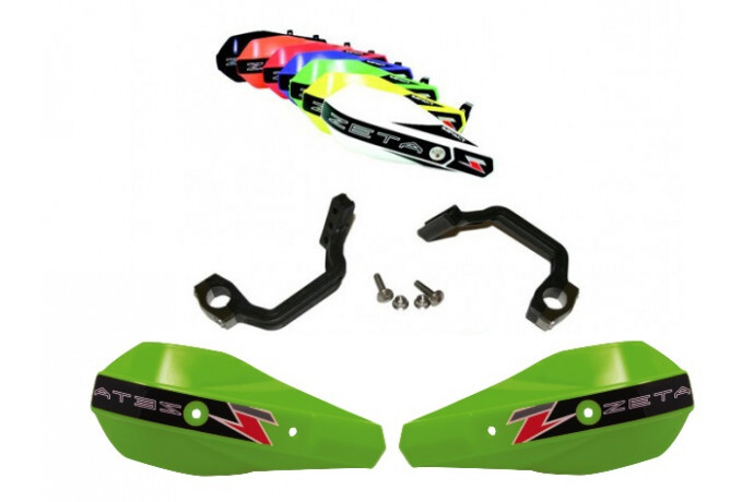 Protège-mains Zeta ZE74-1108 vert pour vos randonnées enduro et pistes boueuses