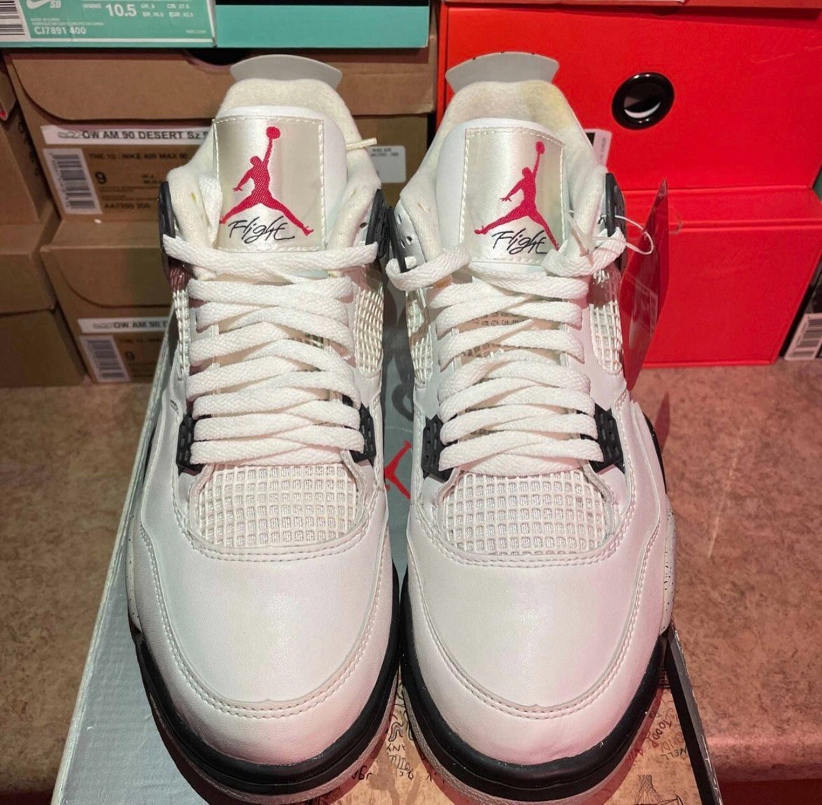 Size 9.5 - Air Jordan 4 Retro 1999 White Cement for sale online | eBay