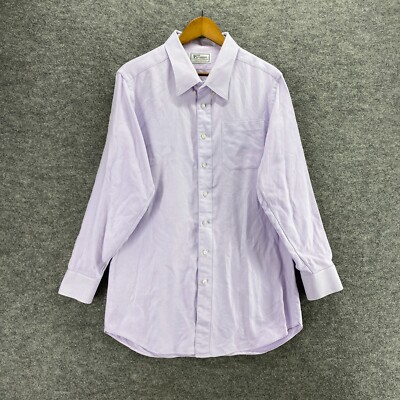 Skip Gambert Shirt Men M Purple Button Up Collared Long Sleeve Pockets