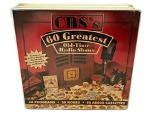 CBS's 60 Greatest Old-Time Radio Shows 60 Shows 30 Hours 20 Cassettes W/ Book