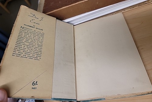 Don J. Ewan 1937 Humbert Wolfe HC Book Dust Jacket Novel Green First Print - Picture 10 of 18