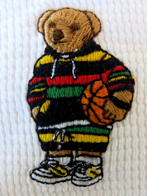 Polo RALPH LAUREN Men’s Shirt Basketball Bear Waffle Knit Thermal Long  Sleeve