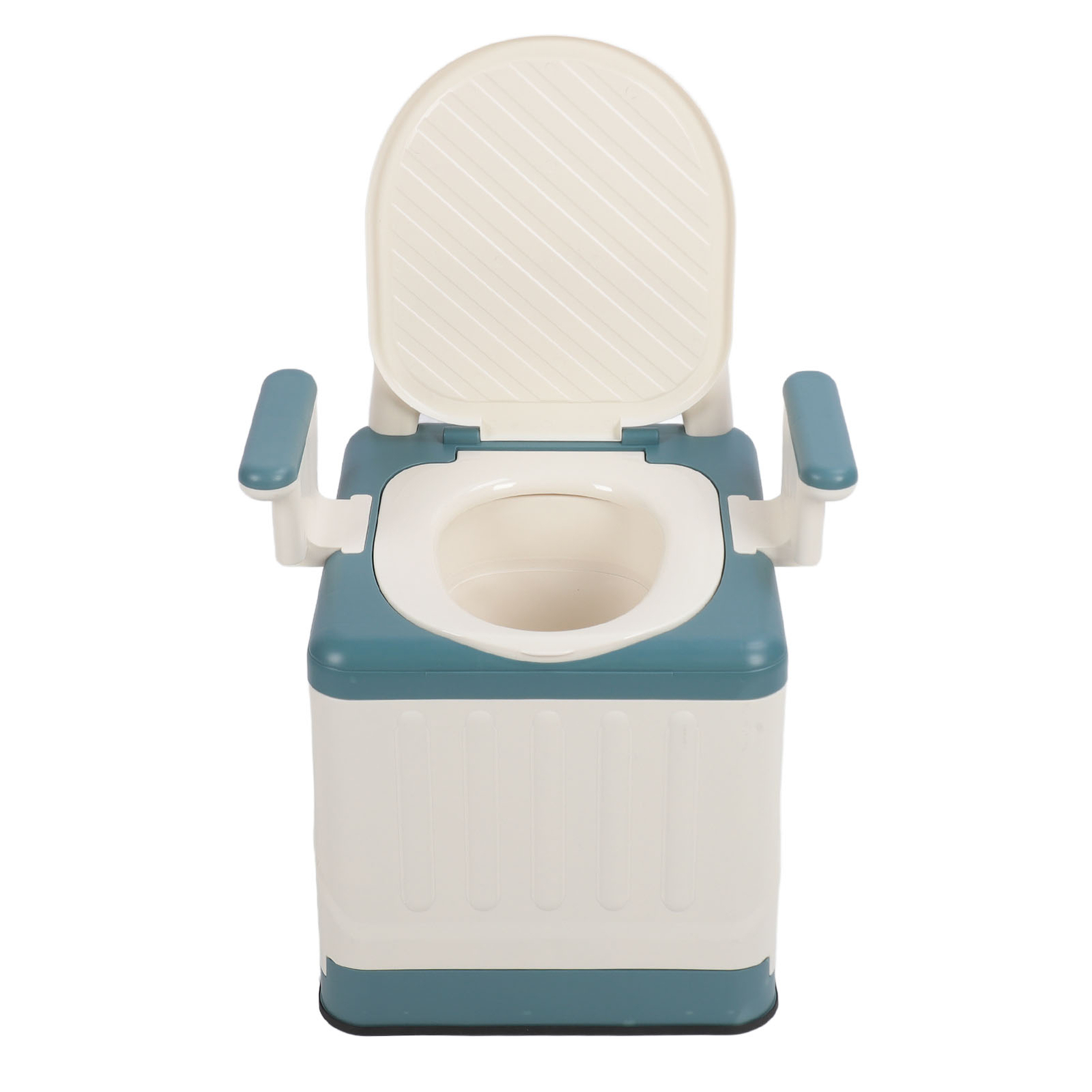 Portable Toilet Odor Proof Foldable Bedside Commode Chair With Armrests