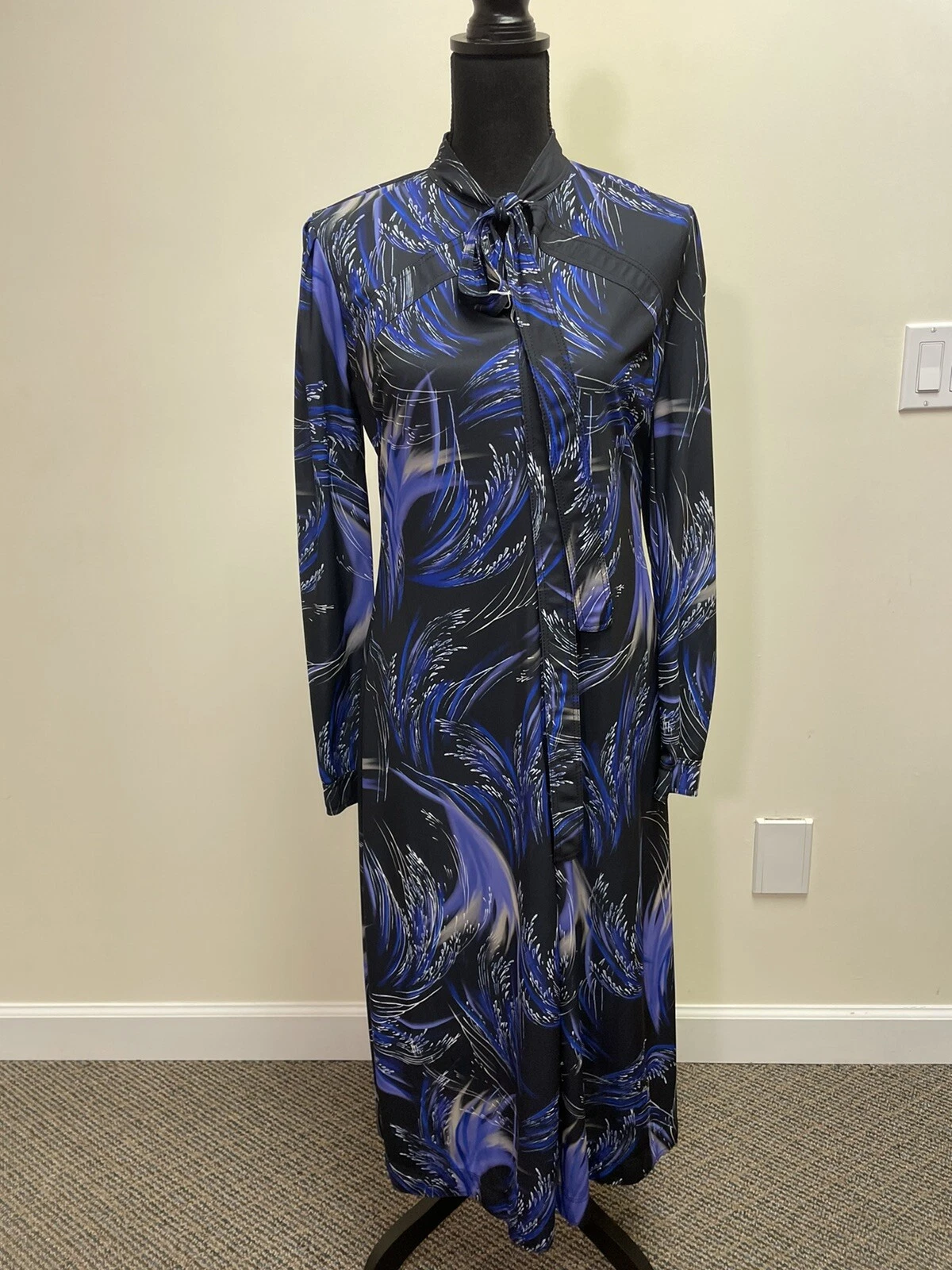 Abito Givenchy The Neck Midi nero blu onda taglia 40