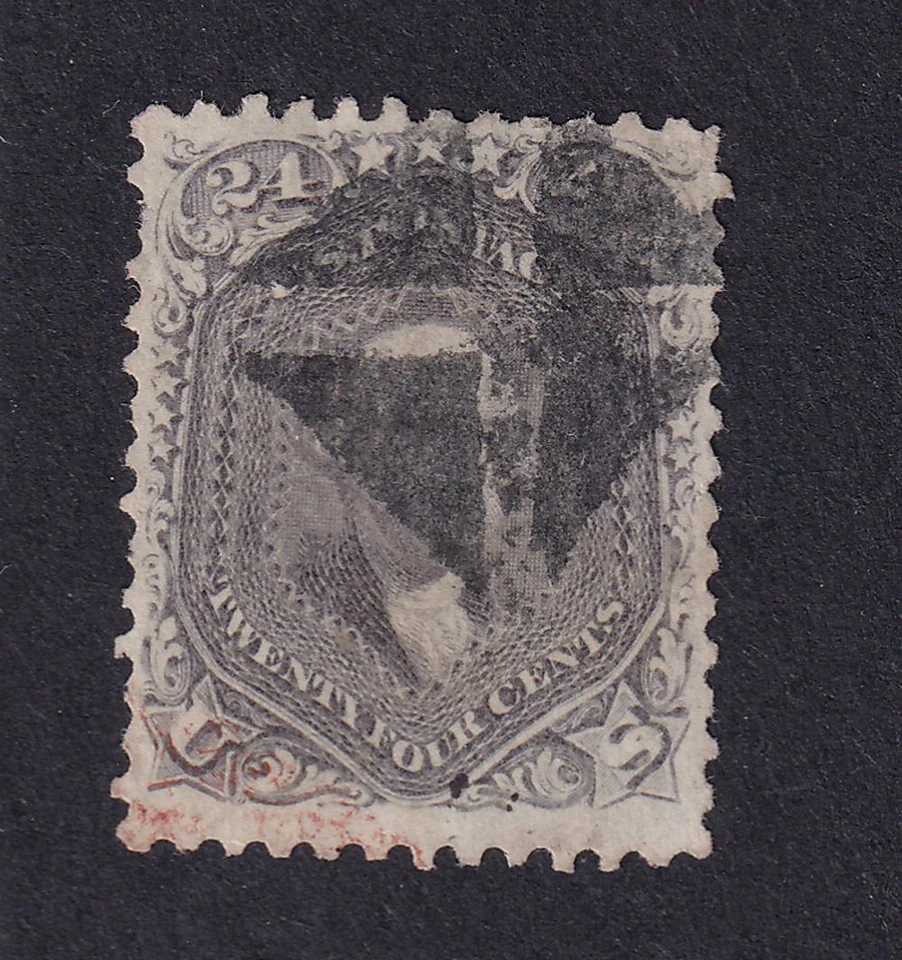 1862 Washington Sc 78 usado 24c lilás único CV $400 com certificado APS (B4 - Imagem 2 de 3