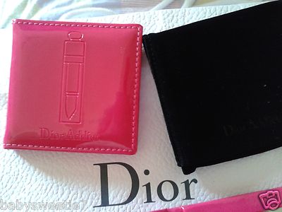 Dior addict2 リップ　パレット　ポーチ Dior Addict Makeup Double MIRROR 8m x 9cm Pocket Size Fuchsia Pink