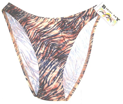 Bikini Bay Tawny Tiger Print Swimsuit Separates Create Your Own Tankini Sz S,M,L - Picture 9 of 13