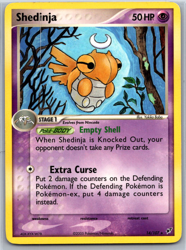 Shedinja Holo Rare EX Deoxys 14/107 LP