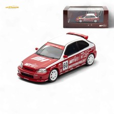 Motorhelix Honda Civic EK9 Malaysia Limited Edition - White - Red 1:64