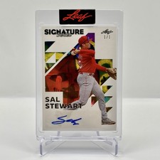 2023 Leaf Signature Series Sal Stewart 1/1 Auto Sealed Reds ROTY? ‼️OFFER‼️