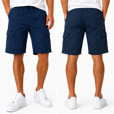 Herren Cargo Shorts kurze Hose knielang Short Bermuda Vintage Casual Sommer NE2