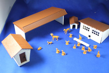 O/S - Plasticville - 45604 Farm Buildings  Animals - COMPLETE