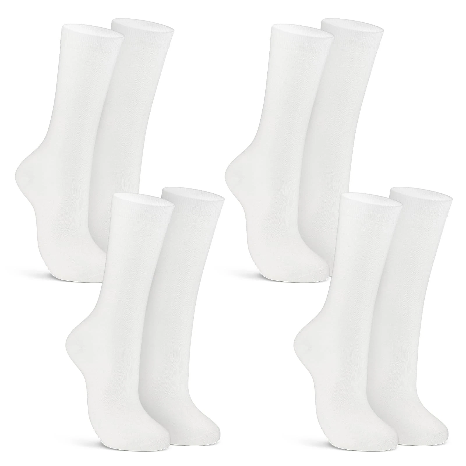 4 Pairs Unisex Adult Silk Liner Socks Ultra Lightweight Hiking Calf Absorption