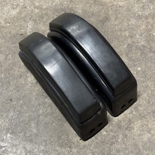 Early 1973 Porsche 911 Black Rilsan-coated Rear Bumper Guard Pair Original