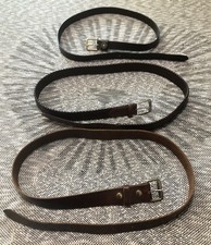 Vintage Lot of 3 Leather Belts Size 52 Brown