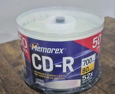 MEMOREX Music CD-R 50 PK pack Spindle 52X 700MB 80min Blank CD New Sealed