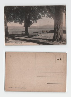AK - Nyon Promenade des Marronniers und Mont Blanc Genfer See UNBESPIELT