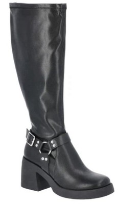 Madden NYC Women's Tall Buckle Boots, Black, Size 8