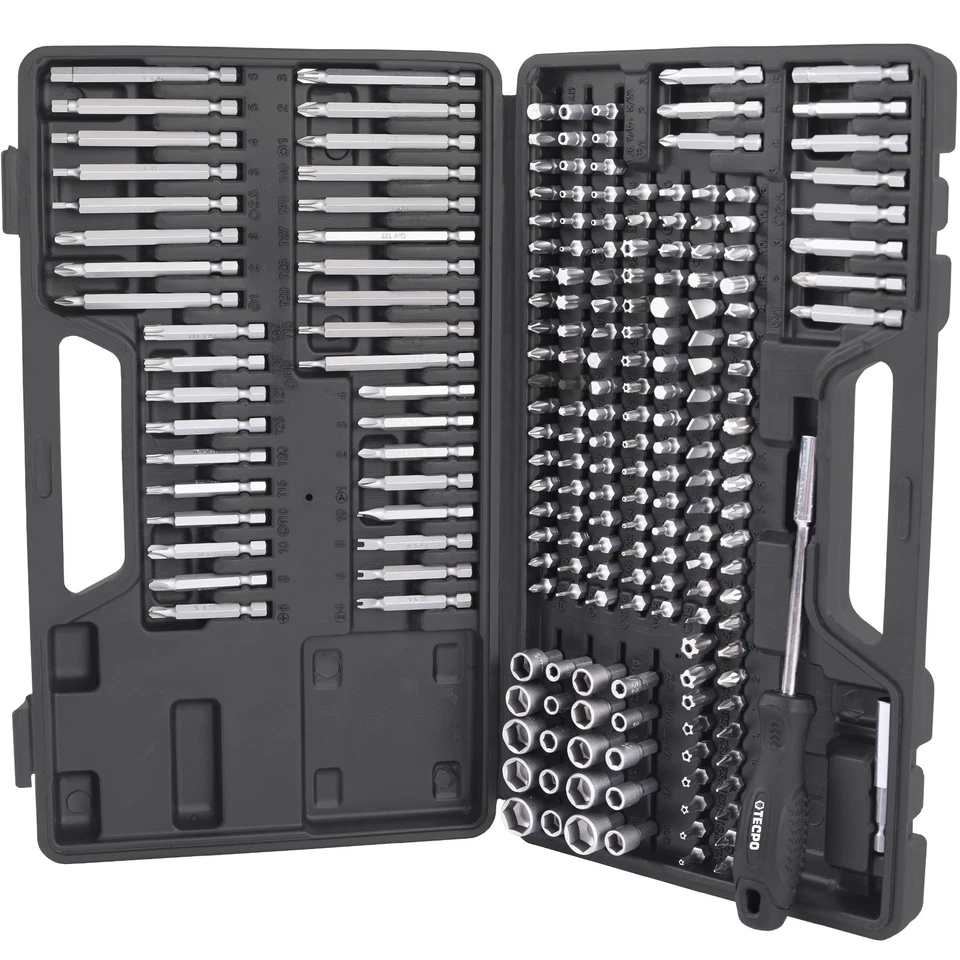 TECPO BITSET BITSATZ 208-tlg BIT SATZ SPEZIALBITS BITBOX BITSORTIMENT + KOFFER - Bild 3 von 4