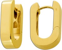 Ovale Creolen Hoops Gold 585 14 Karat Halbmassiv