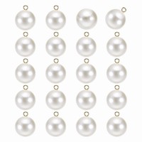 20 StüCk Runde PerlenknöPfe 20Mm Metallstiel NäHen Diy KnöPfe Beige Gold
