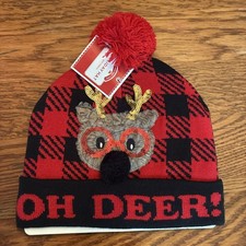 Christmas oh deer Adult holiday hat