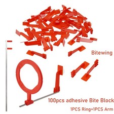 100xDental Sensor Holder Dental Bitewing Holder self-Adhesive Biteblock Ring Arm