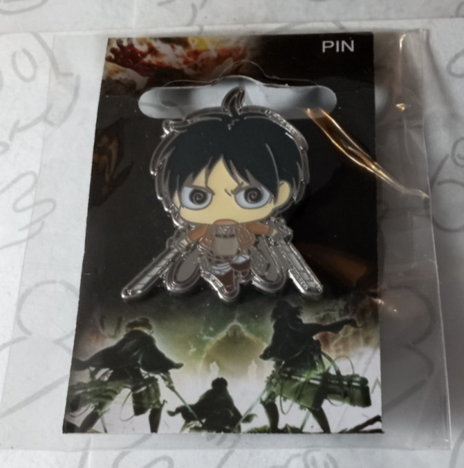 Eren Yeager Attack on Titan Chibi Enamel Gee Funimation Lapel Pin