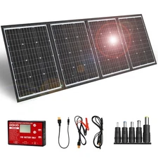 DOKIO 200W 36V Portable Folding Solar Panel Kit for 24V Batteries & Power Sta...
