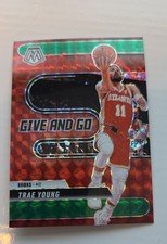 2024-25 Panini Mosaic - Give and Go Trae Young #8 Green Mosaic Prizm