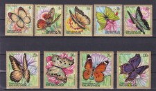 BURUNDI 1968, Sc# C66-C74, CV $55, Butterflies, MH