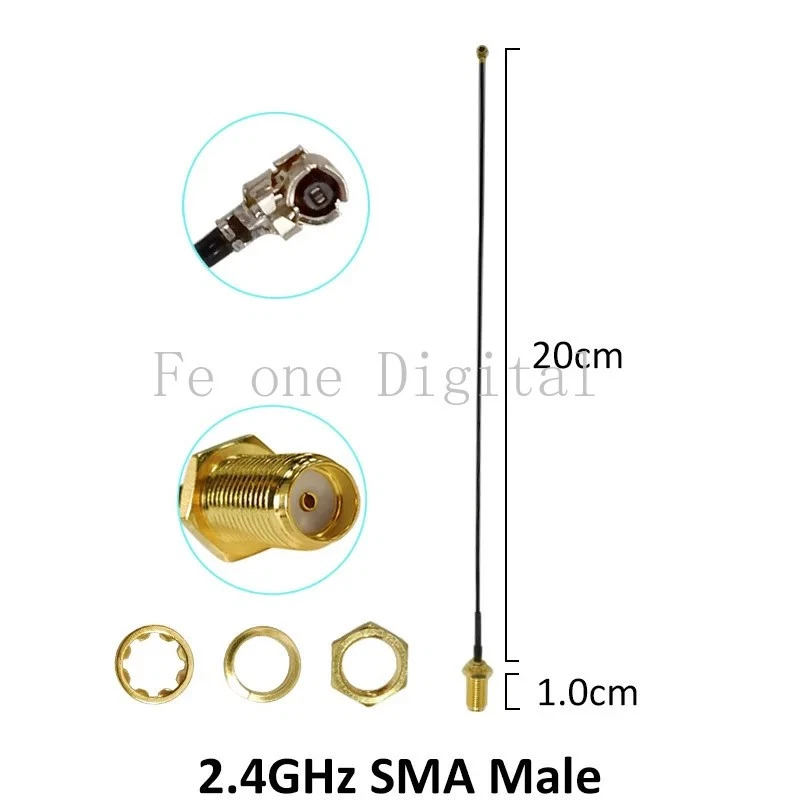 SMA 2.4Ghz Antenna Wifi 5dbi SMA Male Connector White 2.4GHz Router WIFI Antenna - Image 4 of 4