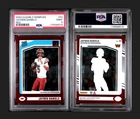 Panini Clearly Donruss Rated Rookie Jayden Daniels #52 Red / 99 PSA 9 Commanders
