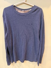 Realtree Shirt Mens L Navy Blue Thermal Long Sleeve Team Realtree Logo Hunting