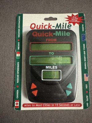 Vintage Quick-Mile Electronic Distance Calculator in Box | 1990s Travel Gadget |