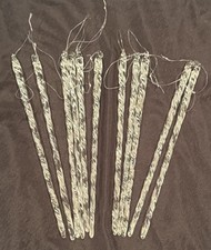 Lot Of 11 Glass Icicle Ornaments 7.25  Swirled Crystal Like Slightly Frosted
