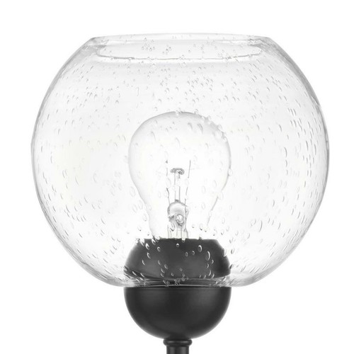 Home Decorators Collection 2-Light Black Vanity Light with Seeded Glass Shades - Picture 3 of 7