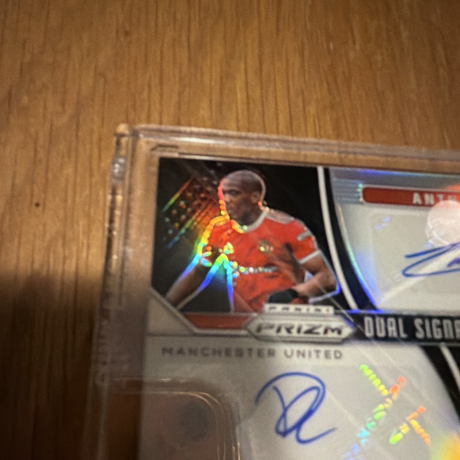 Anthony Martial Van de Beek Dual Auto Black Prizm 1/1 Manchester United 21/22 view 3